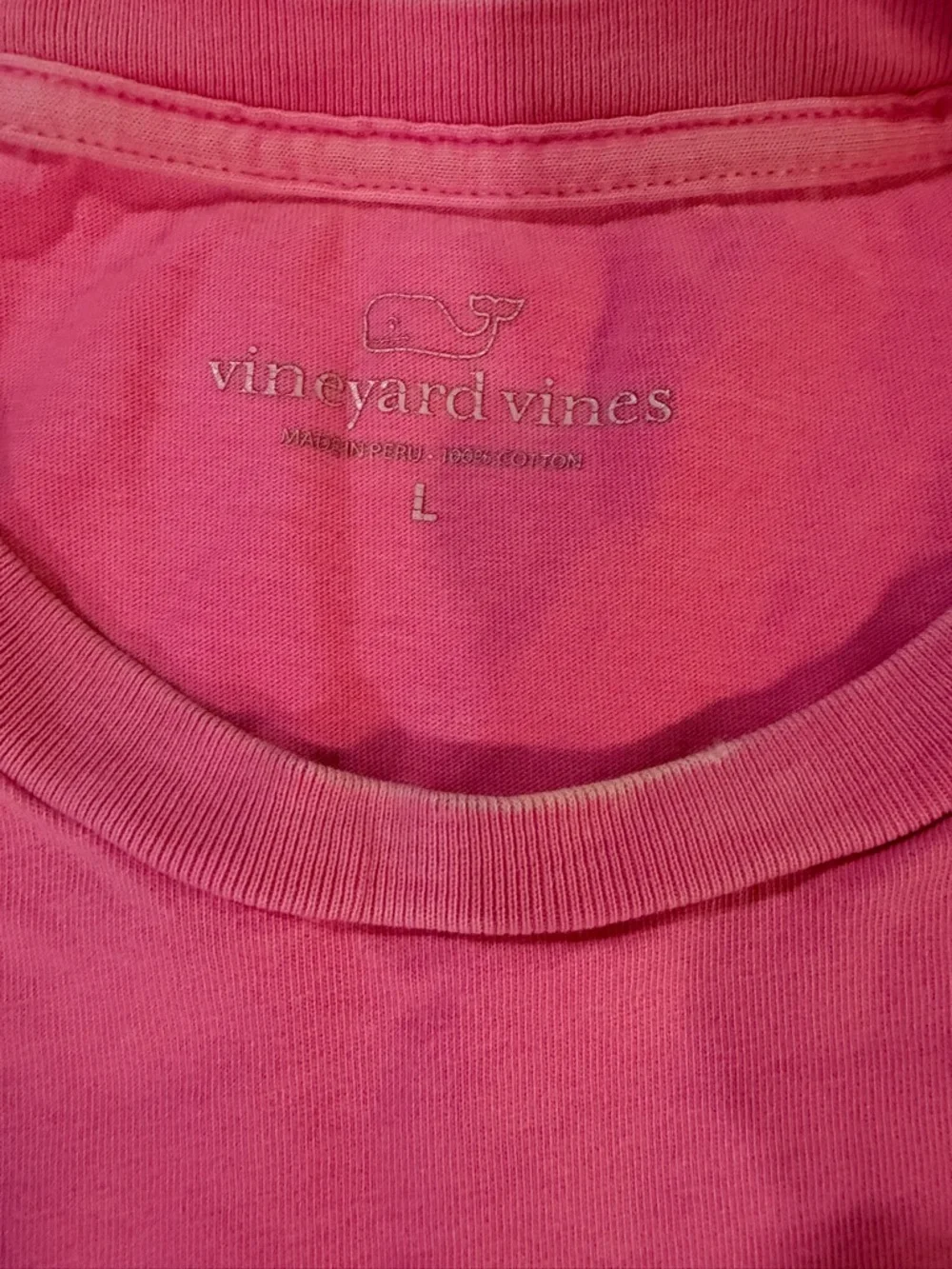 Vineyard Vines Men's Short-Sleeve Pocket Tee - Hot Pink - Picture 3 of 4